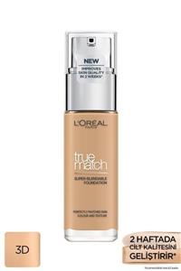 L'Oreal Paris True Match Bakım Yapan Fondöten 3D GOLDEN BEIGE