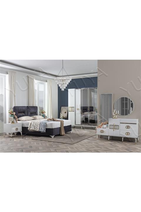 Çiftci Ticaret Homeset Balat Beyaz Mdf Kapaklı Yatak Odası Takımı