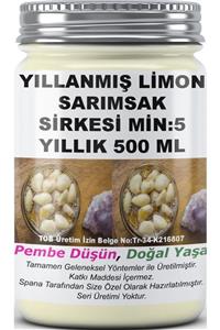 SPANA Yıllanmış Limon Sarımsak Sirkesi Min:5 Yıllık500 Ml Ev Yapımı Katkısız 500ml