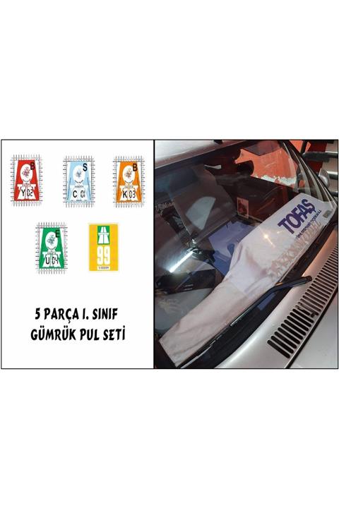 Tofaş Torpido Havlusu Beyaz & Gümrük Pulu Nostalji Set