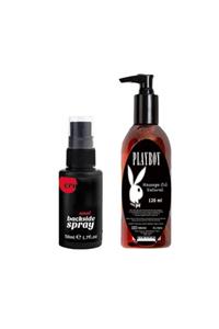 HİNTOHU KadınlaraVe Erkeklere Özel Sprey 50 Ml + Playboy Massage Oil Masaj Yağı 120 Ml