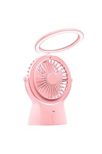 gaman Newnet S1- 3 Renk Işıklı Taşınabilir Şarjlı Vantilatör Powerbanklı - Pembe