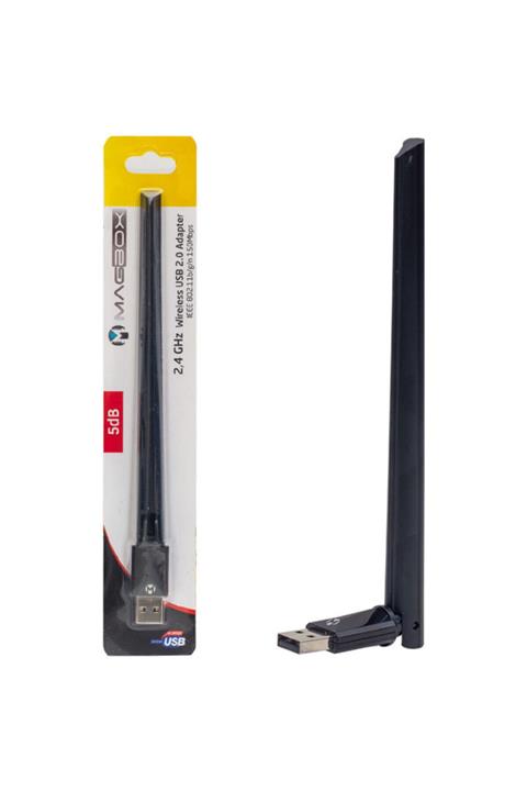 Engpars Magbox Usb Antenli 802.11n Wifi 7601 Chıpset 2.4ghz 5db 150 Mbps Ip Uydu Alıcıları Uyumlu Wireless