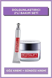 L'Oreal Paris Revitalift Filler Yoğun Dolgunlaştırıcı Yaşlanma Karşıtı Gündüz Kremi 50ml + Göz Kremi 15ml