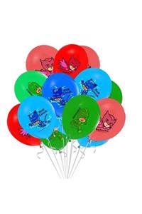 BalonEvi Pijamaskeliler (pj Masks) Baskılı Balon 10 Adet