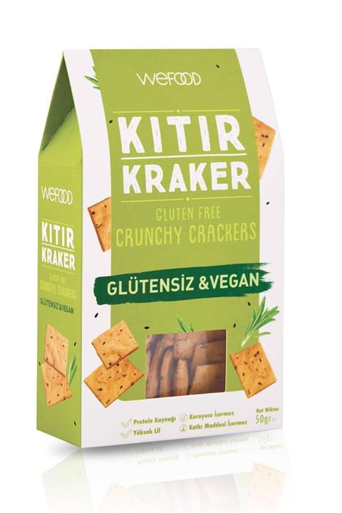 Wefood Glütensiz & Vegan Kıtır Kraker 50 gr