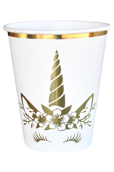 Partijet Unicorn Gold Karton Bardak 6'lı