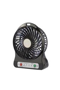 Firsat Ayi Masa Üstü Şarjlı Mini Vantilatör 3 Kademeli Usb Mini Fan Siyah