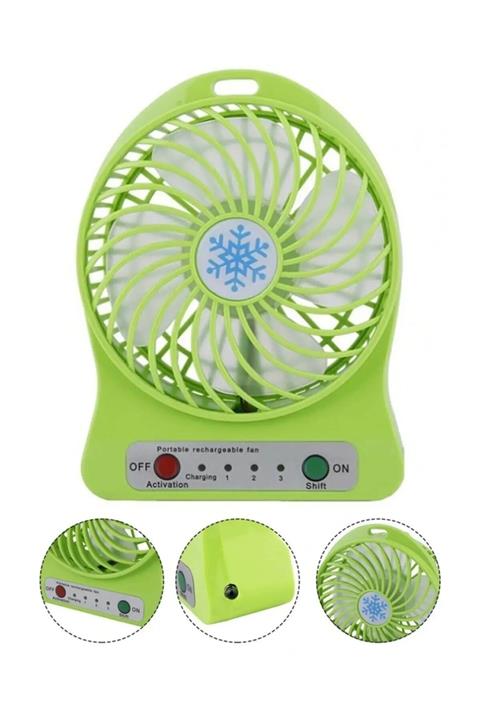 Melins Şarjlı Mini Fan Masa Üstü Vantilatörü Usb Soğutucu Sessiz 3 Kadem