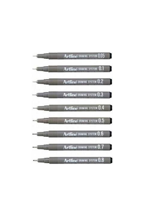 artline Arline Drawing System Teknik Çizim Kalemi 9'lu Set