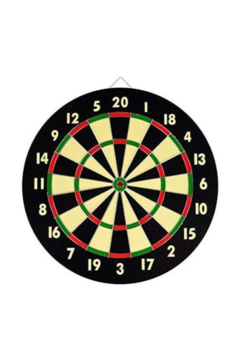 LAYDA Orjinal 40 Cm Dart Büyük Çift Taraflı 6 Oklu Dart Hedef Tahtası