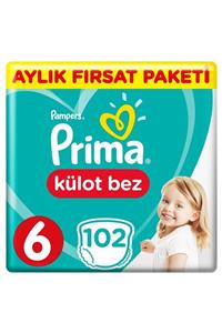 Prima Külot Bebek Bezi 6 Beden 102 Adet Aylık Fırsat Paketi