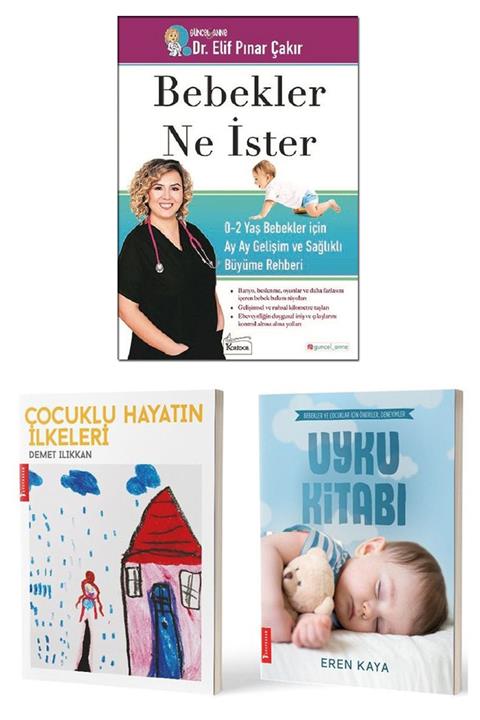 Betonsu Tasarım Bebekler Ne Ister + Çocuklu Hayatın Ilkeleri + Uyku Kitabı / Çocuk Gelişimi Bebek Bakımı 3 Kitap Set