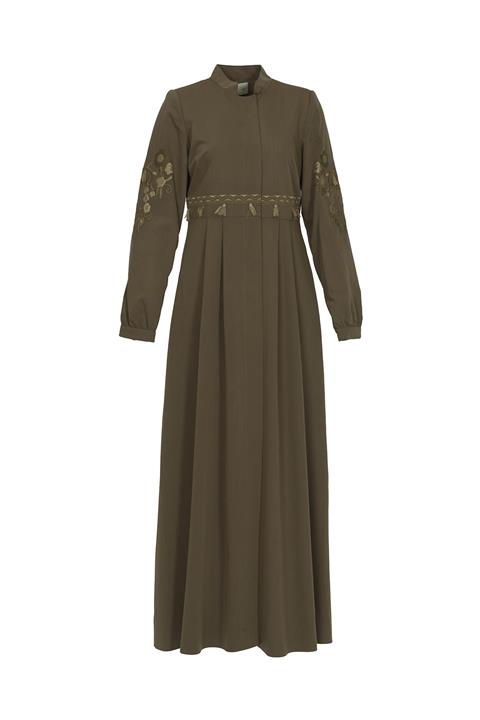 Soydan Basic Kadın Fındık Kahve İşleme Detaylı Pileli Pardesü 1906