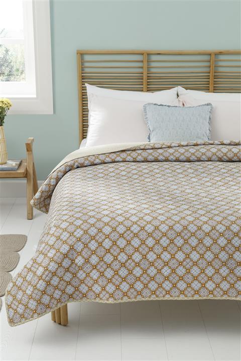 English Home Bohem Touch Çift Kişilik Çok Amaçlı Örtü 200x220 Cm Hardal