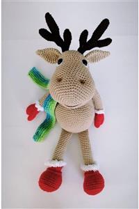 OYUNCAKPARK Sevimli Yeni Yıl Geyiği Amigurumi Organik Oyuncak