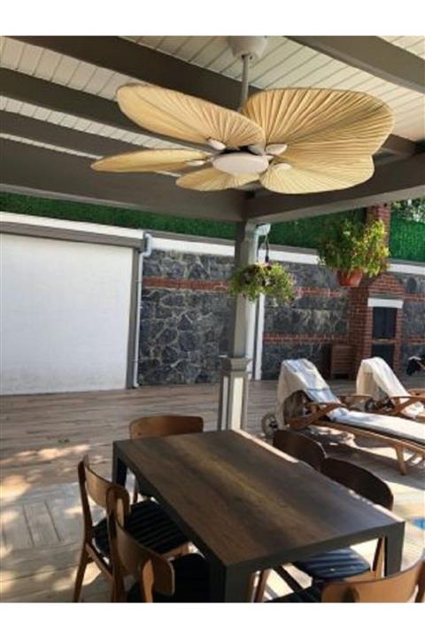 Golden Light Palmiye Yapraklı Tavan Vantilatörü (kumandalı)