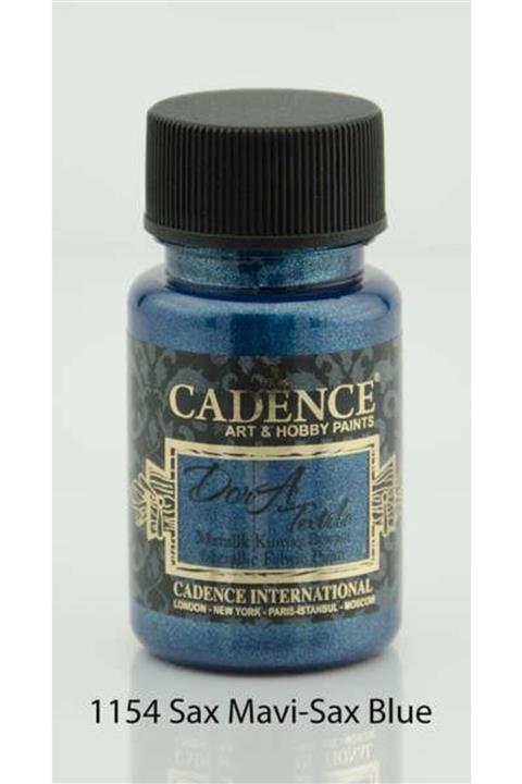 Cadence Dora Textile Metalik Kumaş Boyası 50 ml. 1154 SAKS MAVİ