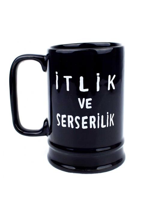 Hayalevi Consept İtlik ve Serserilik Siyah Meşrubat Bardağı