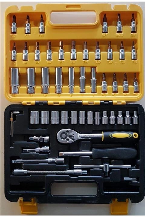 EvimShopping Kutulu 53 Parça Lokma Takımı Araç Tamir Seti Cırcırlı Lokma Seti Takımıye