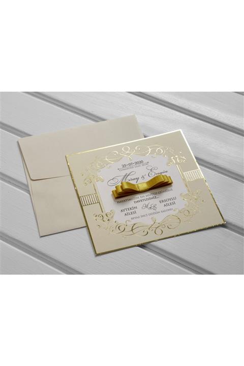 İKLİM DAVETİYE Iklim Nikah Nişan Düğün Davetiyesi 10512 100 Adet