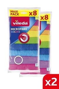 Vileda 8'Li Colors Mikrofiber Bez 2'Li Paket