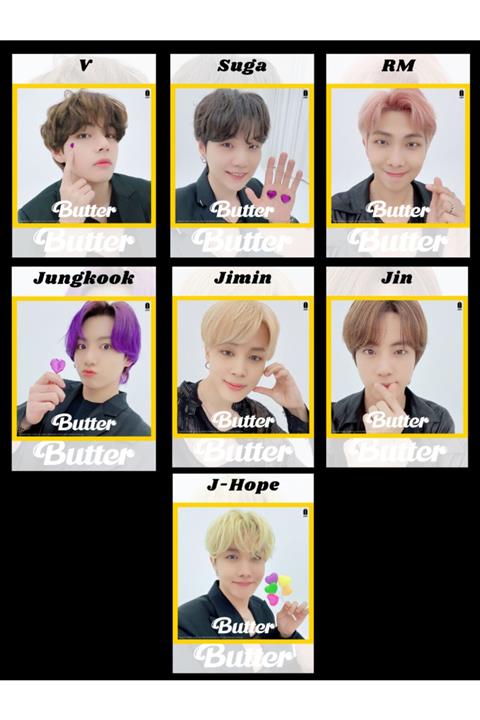 BTS '' Butter '' Üye Mini Kart Seti (7 Adet)