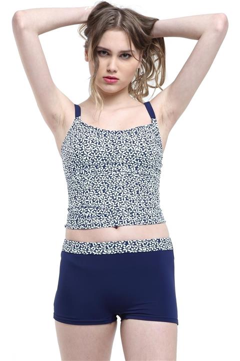 Argisa Kadın Çok Renkli Desenli Şortlu Tankini