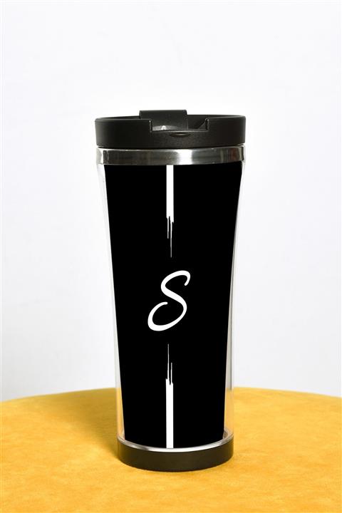 Zuzzupixx Siyah Harf Termos Bardak S Harfi