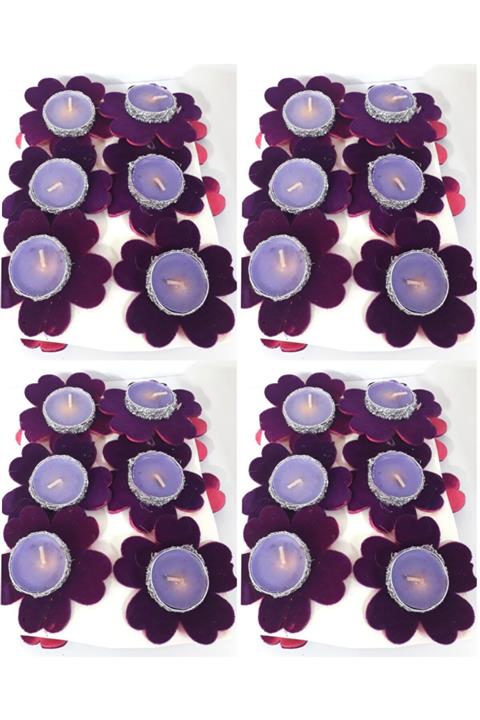 Halay Kına Lüks Kadife (flok) El Mumu 24'lü