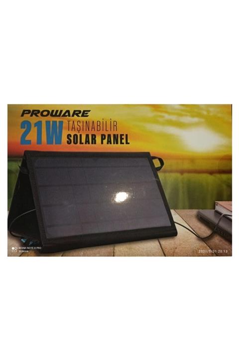 Proware Taşınabilir Solar Panel Güç Kaynağı 21w