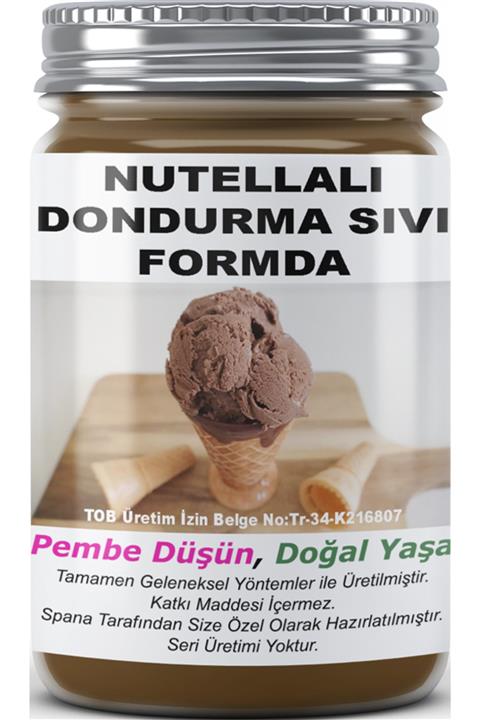 SPANA Nutellalı Dondurma Sıvı Formda Ev Yapımı Katkısız 330gr