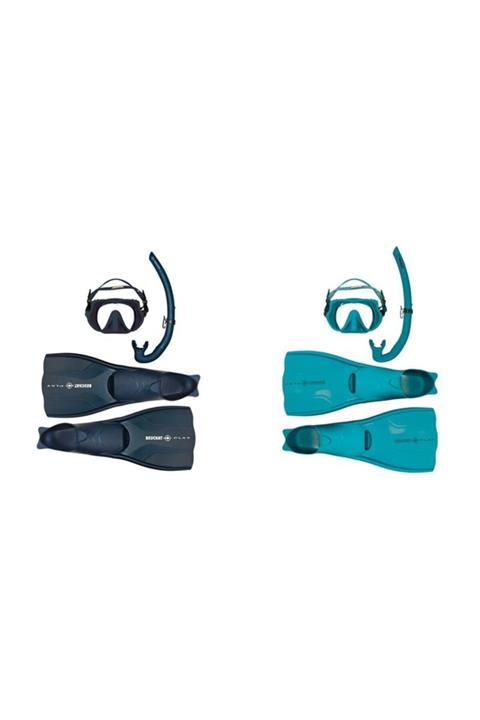 Beuchat Set Pms Atoll Play Palet, Atoll Maske, Spy Snorkel - Mavi Mercan - 40-41
