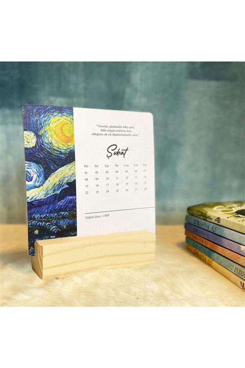 Kitapeli Van Gogh 2022 Masa Takvimi Yeni Yıl- Ahs ap Ayaklı -777000003