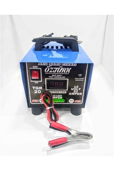 Öztürk Makine Lefs Dijital Akü Şarj Cihazı 12 V 20 Ah 1 Yıl Tam Garanti