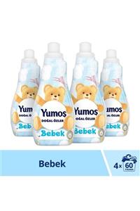 Yumoş Doğal Özler Bebek Konsantre Çamaşır Yumuşatıcı 1200 Ml 50 Yıkama X 4 Adet