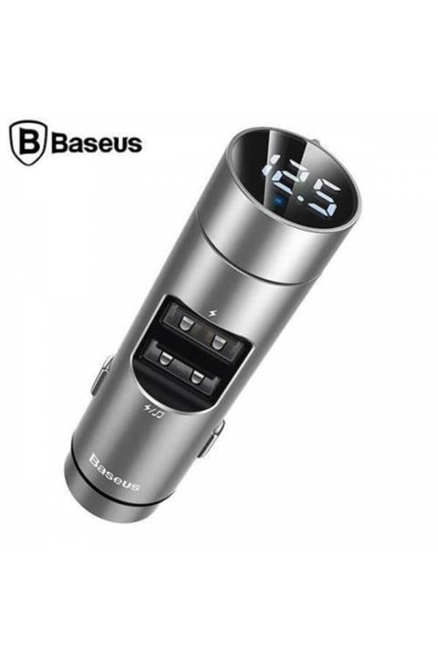 Baseus Orijinal Bluetooth Araç Aktarım Kiti Mp3 Araç Kiti, 5.0v 2 Usb Çıkışlı Araç Şarj Ve Fm Kiti