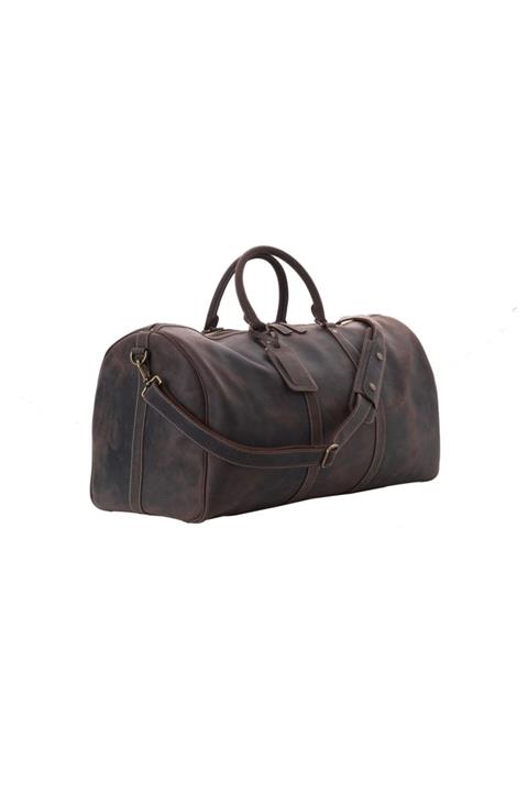 LONDO Hakiki Deri Seyahat Çantası 45 Lt - Kestane