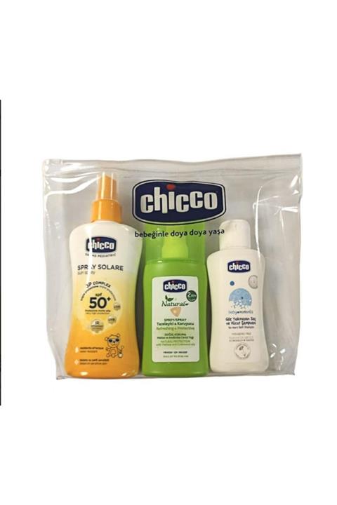 Chicco Güneş Spreyi Spf50+ 150 Ml - Sivrisinek Kovucu Sprey 100 Ml + Göz Yakmayan Şampuan 100 Ml