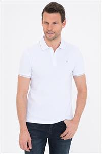 Pierre Cardin Beyaz Slim Fit Basic Polo Yaka T-Shirt