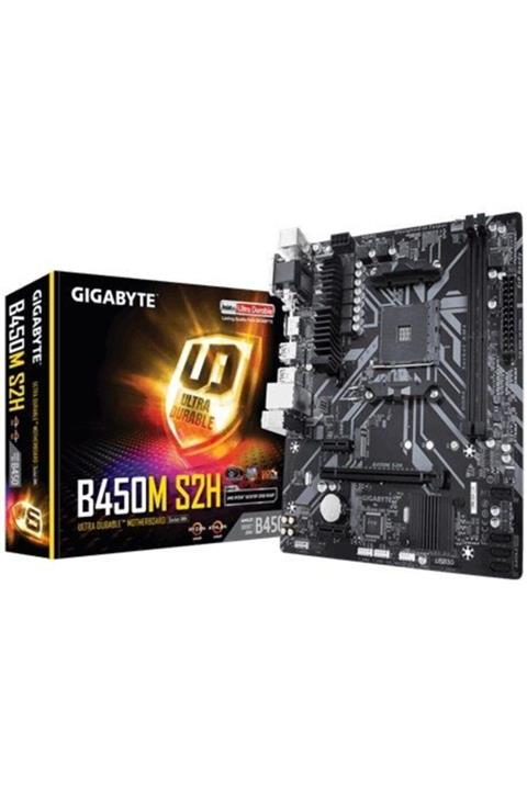 Gigabyte B450m S2h Amd B450 Socket Am4 Ddr4 3200mhz(o.c.) M.2 Usb 3.1 Amd Anakart