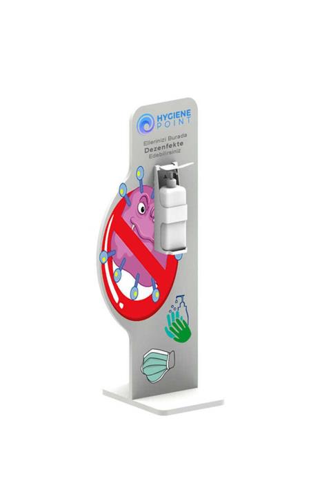 Hygiene Point Ahşap El Dezenfektan Standı - Çocuk Modeli Oval
