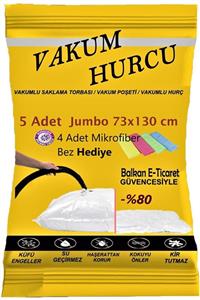 Vakum Hurcu 5'li Set Jumbo 73x130 Cm Vakumlu Hurç - Vakumlu Poşet -