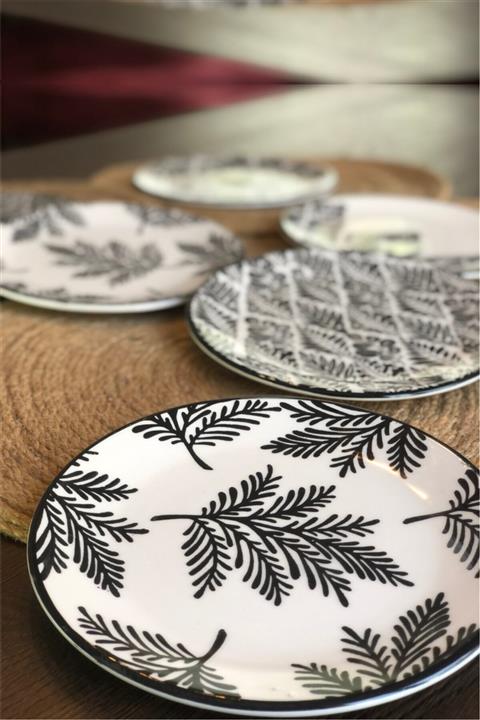 Sezka Life 6'lı Özel Tasarım 21cm Pasta Tabak Seti