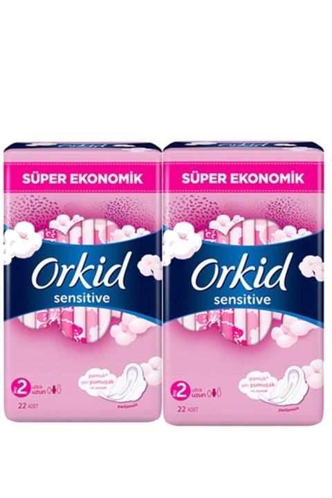 Orkid Sensitive Ultra Uzun Ped 22 X 2 = 44 Adet