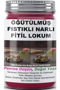 SPANA Öğütülmüş Fıstıklı Narlı Fitil Lokum Ev Yapımı Katkısız 330gr