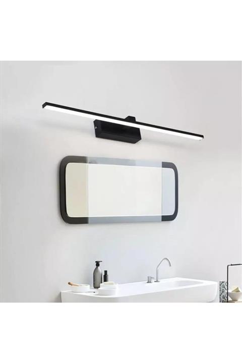 Sinem Avize Armas Siyah Tablo Ayna Banyo Apliği Beyaz Ledli 60 Cm Aplik