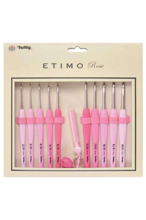 Tulip Etimo Rose 10'lu Pembe Yün Tığ Seti