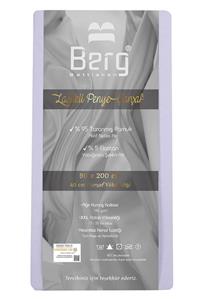 Berg Bettlaken 90x200 35 cm Yükseklik Lastikli Lüks Penye Pamuklu Çarşaf Lila  Luxury Fitted Sheet Cotton