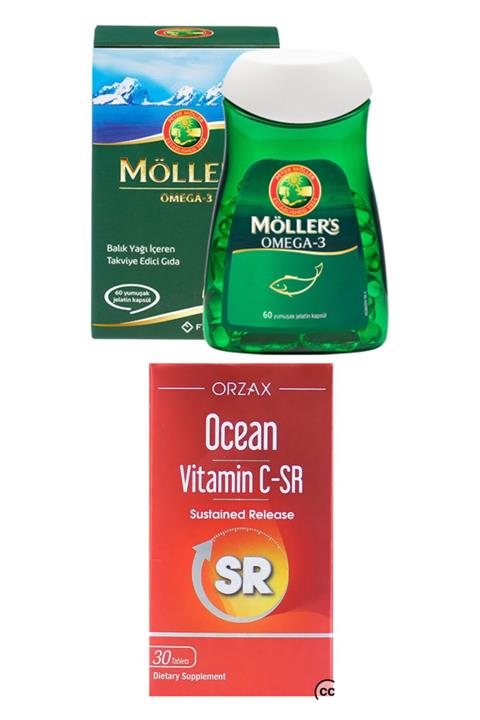 Möller's Möller's Omega 3 60 Kapsül Ve Ocean Vitamin C-sr 30 Tablet